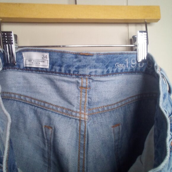 Gap Shorts 24 Sexy Boyfriend Denim Roll Hem - Picture 10 of 11